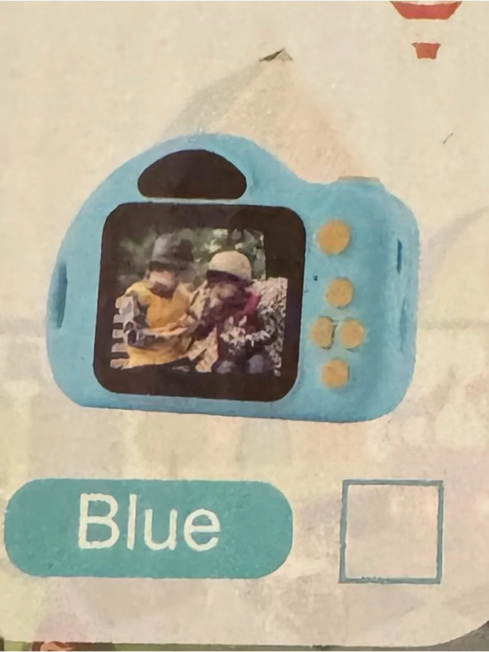 Compact Kids Digital Camera in Blue and Yellow - Fun Portable Photo Camera